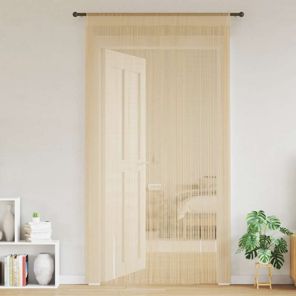 2 Beige Draadgordijnen 140x250 cm - 50% Korting