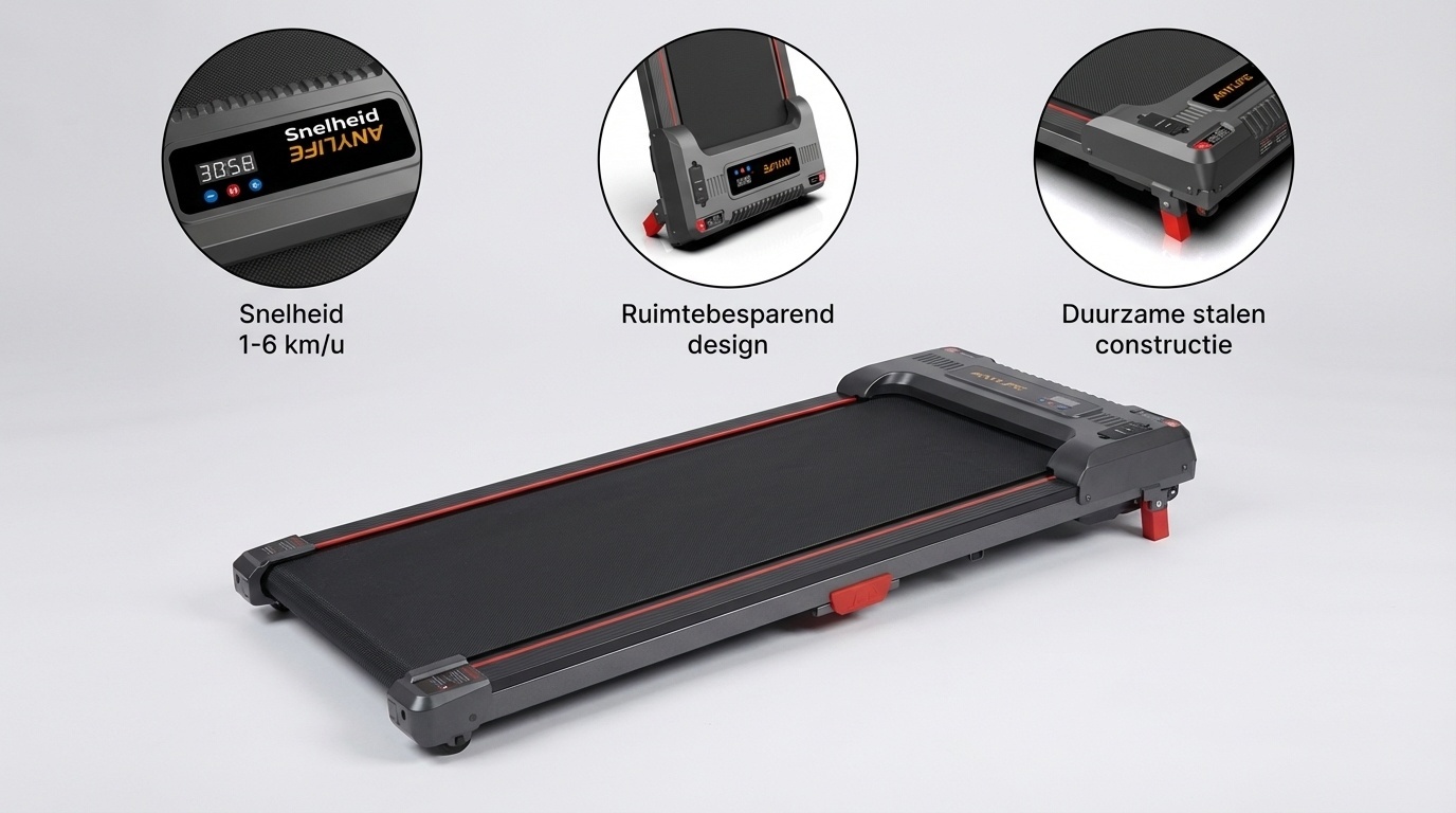 Loopband - walking pad - 1-6 km per uur - LED Display