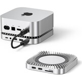Raycue Mac mini M4 Dock & Stand met 8T NVMe SSD-behuizing, 2 USB A 10 Gbps, 10G USB C-gegevenspoort, 5G USB A*2, USB-C-opladen, SD/TF, audio voor Mac mini M4/M4 Pro