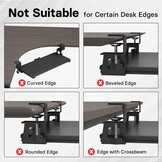 BONTEC KMT01-PJ Bureau Lade voor Toetsenbord en Muis - 50.8 x 30 cm - Uitschuifbaar en Ergonomisch - Zwart