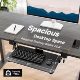 BONTEC KMT01-PJ Bureau Lade voor Toetsenbord en Muis - 50.8 x 30 cm - Uitschuifbaar en Ergonomisch - Zwart