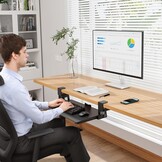 BONTEC KMT01-PJ Bureau Lade voor Toetsenbord en Muis - 50.8 x 30 cm - Uitschuifbaar en Ergonomisch - Zwart