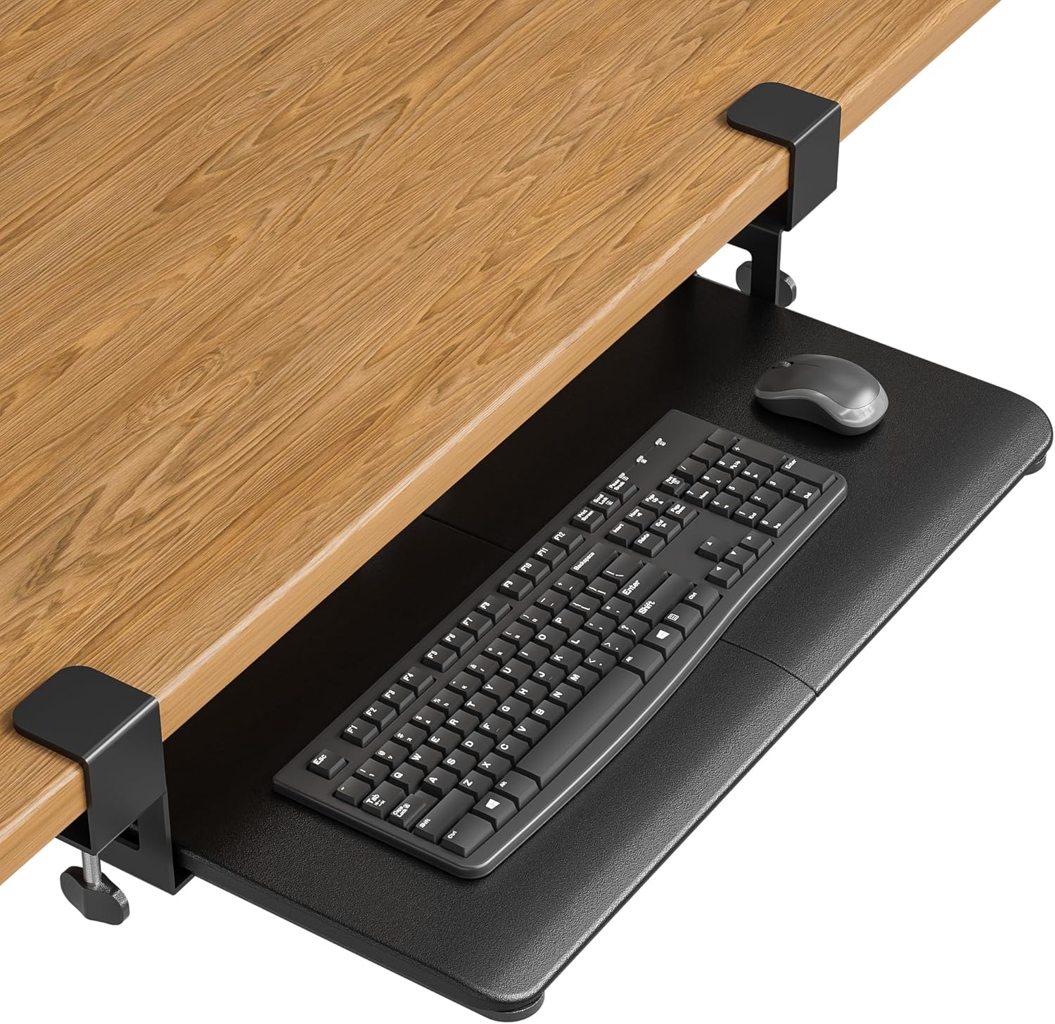BONTEC KMT01-PJ Bureau Lade voor Toetsenbord en Muis - 50.8 x 30 cm - Uitschuifbaar en Ergonomisch - Zwart