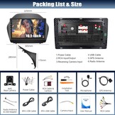 CAMECHO Android 15 Autoradio Dubbel Din 10 inch voor Hyundai IX35 (2010-2015) - Zwart