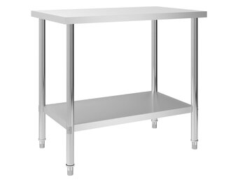 vidaXL Keukenwerktafel 100x60x85 cm roestvrij staal