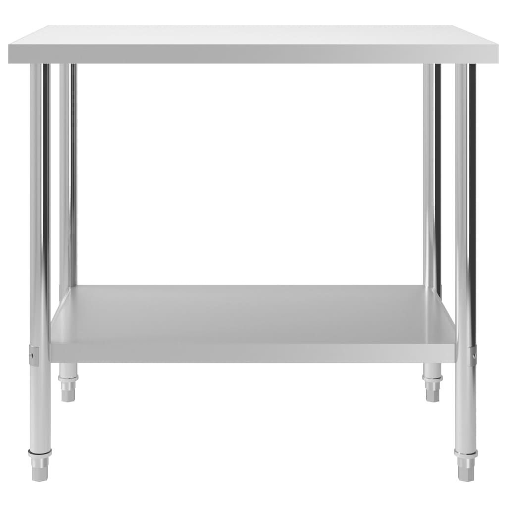 vidaXL Keukenwerktafel 100x60x85 cm roestvrij staal
