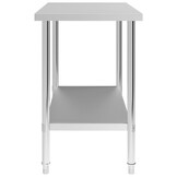 vidaXL Keukenwerktafel 100x60x85 cm roestvrij staal