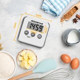 Aigostar Digitale Keukentimer met Groot LCD Scherm, Multifunctioneel (Stopwatch, Timer)