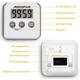 Aigostar Digitale Keukentimer met Groot LCD Scherm, Multifunctioneel (Stopwatch, Timer)