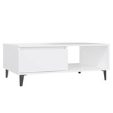 Salontafel 90x60x35 cm wit bewerkt hout - 85% korting