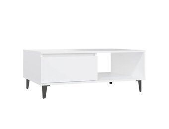 vidaXL Salontafel 90x60x35 cm bewerkt hout wit