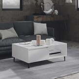 Salontafel 90x60x35 cm wit bewerkt hout - 85% korting