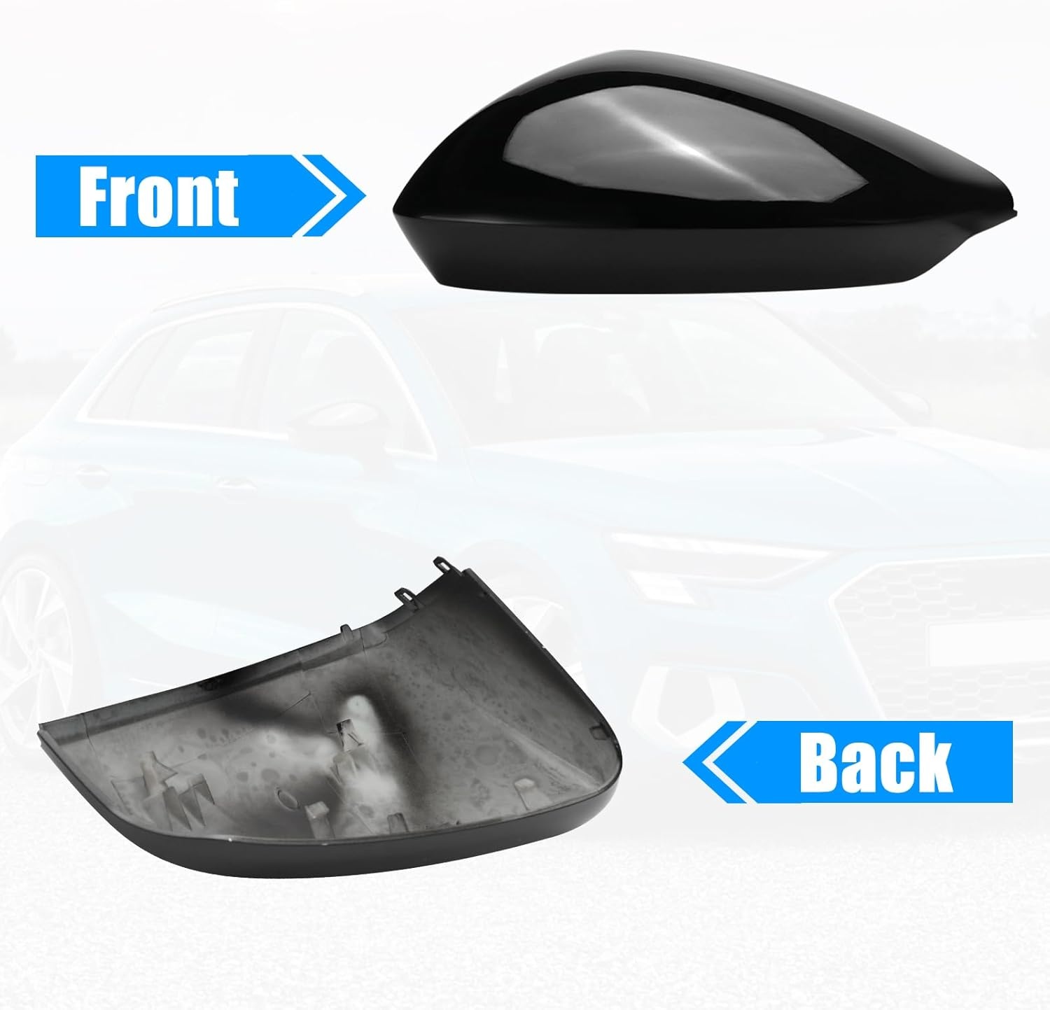 Spiegelkappen Audi A3 S3 RS3 8Y Zwart ABS Carbon Look - 77% Korting