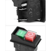 QWORK KJD17 Elektromagnetische Schakelaar 5-Pin, Veiligheidsschakelaar, 250V AC 16A