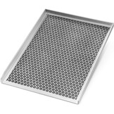Onlyfire 304 Roestvrijstalen Grillplaat met Honingraatstructuur, Antiaanbaklaag, Universele BBQ Plancha voor Gasgrill, Houtskoolgrill en Gasfornuis, Plaat 4mm Massief
