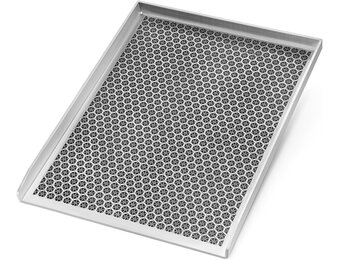 Onlyfire 304 Roestvrijstalen Grillplaat met Honingraatstructuur, Antiaanbaklaag, Universele BBQ Plancha voor Gasgrill, Houtskoolgrill en Gasfornuis, Plaat 4mm Massief