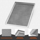 Onlyfire 304 Roestvrijstalen Grillplaat met Honingraatstructuur, Antiaanbaklaag, Universele BBQ Plancha voor Gasgrill, Houtskoolgrill en Gasfornuis, Plaat 4mm Massief