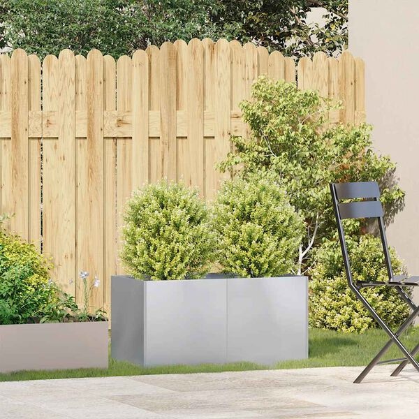 vidaXL Plantenbak 80x40x40 cm gegalvaniseerd staal