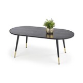 Ovale Salontafel Zwart Gelakt MDF met Lade - 40% Korting!
