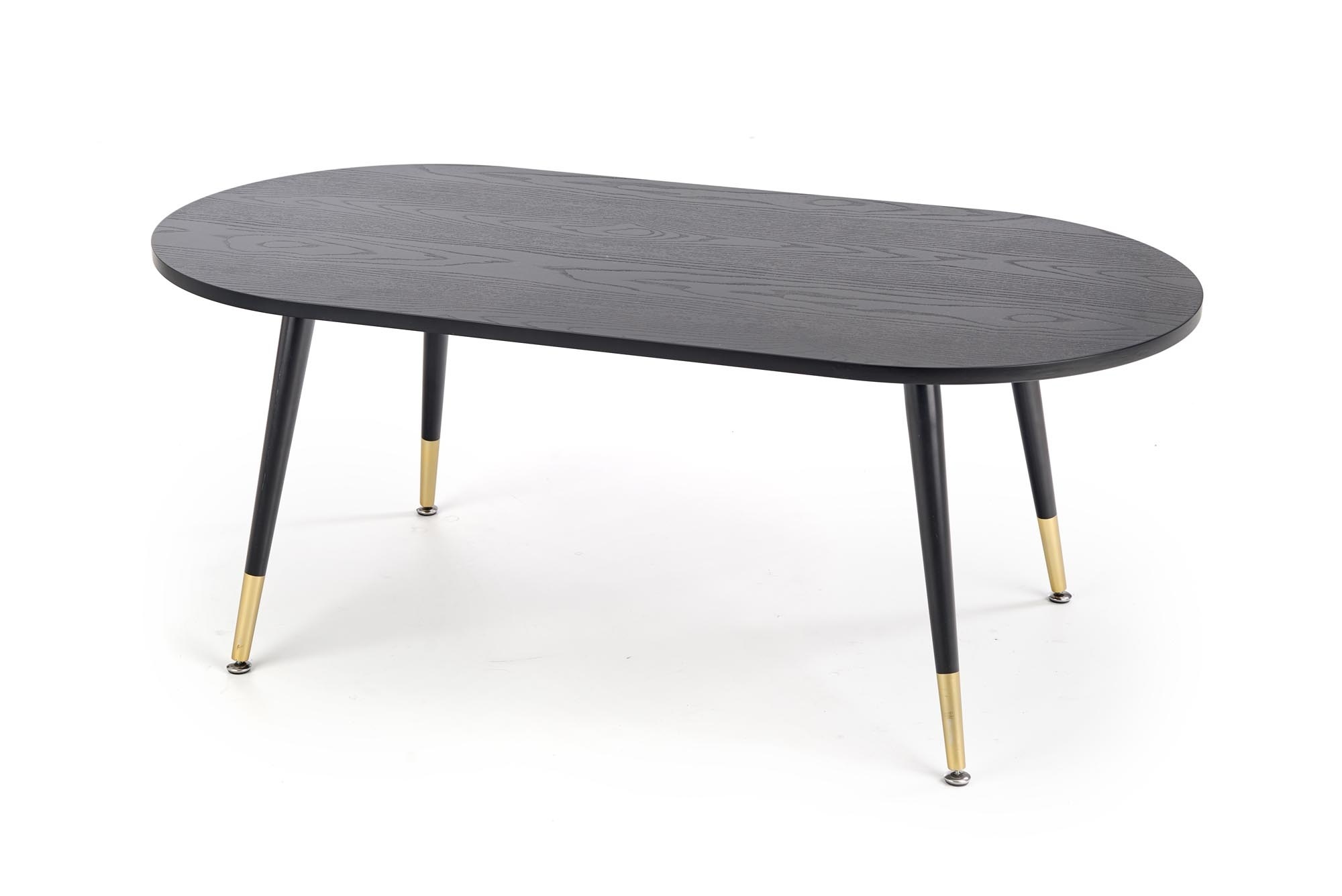 Ovale Salontafel Zwart Gelakt MDF met Lade - 40% Korting!
