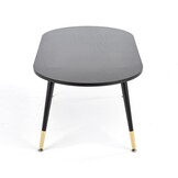 Ovale Salontafel Zwart Gelakt MDF met Lade - 40% Korting!