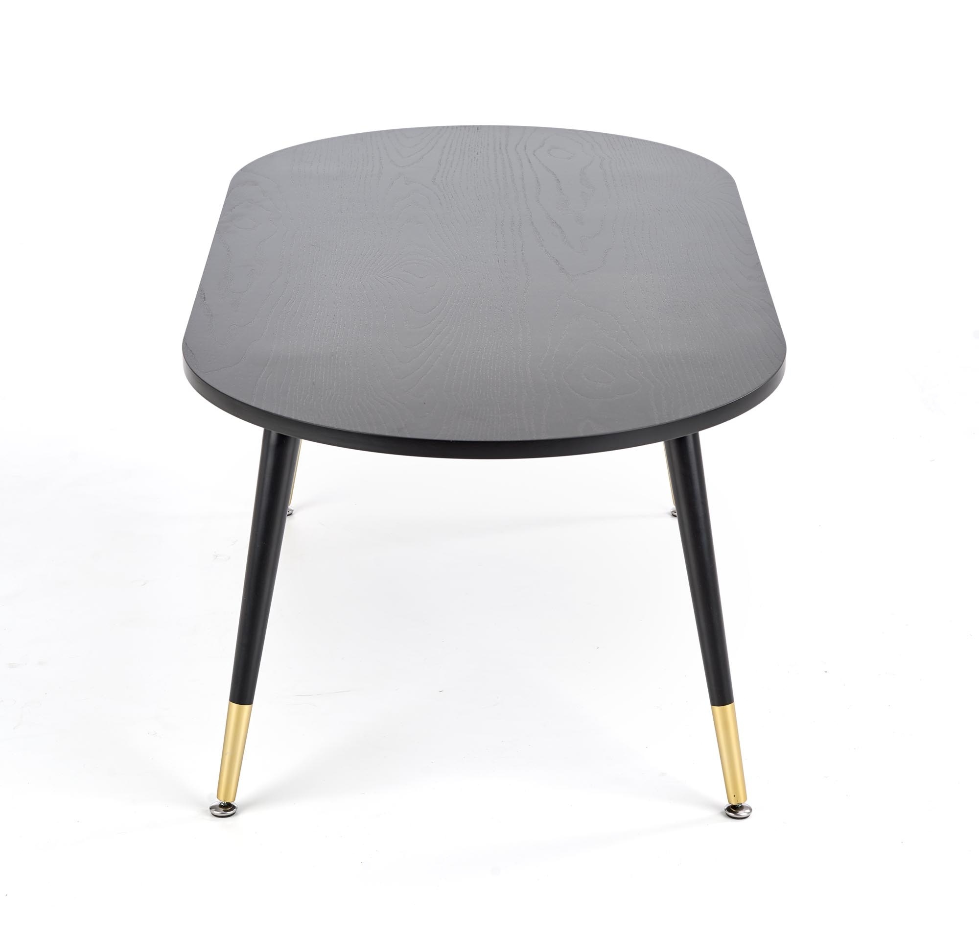 Ovale Salontafel Zwart Gelakt MDF met Lade - 40% Korting!