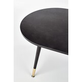 Ovale Salontafel Zwart Gelakt MDF met Lade - 40% Korting!