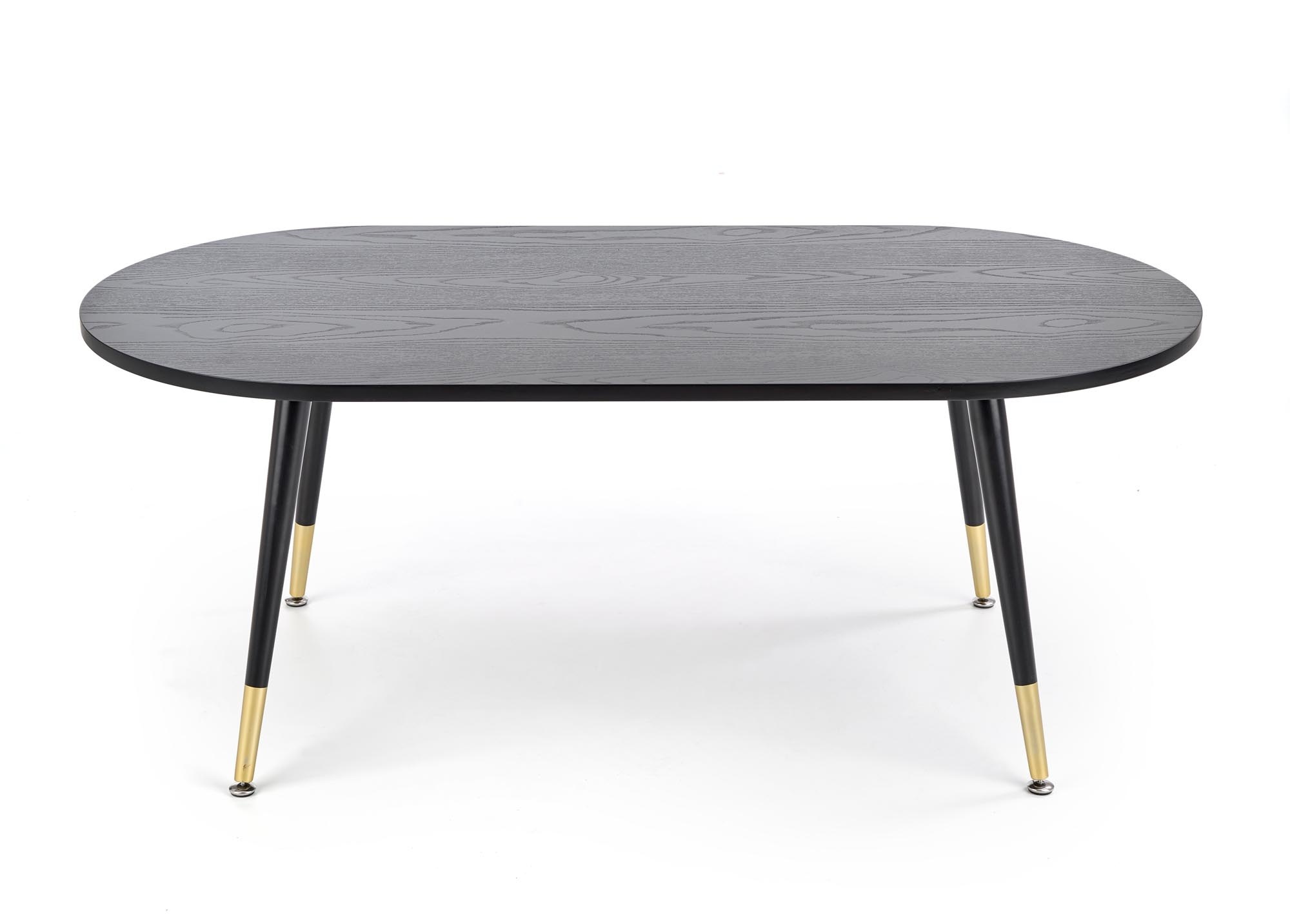Ovale Salontafel Zwart Gelakt MDF met Lade - 40% Korting!