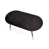 Ovale Salontafel Zwart Gelakt MDF met Lade - 40% Korting!