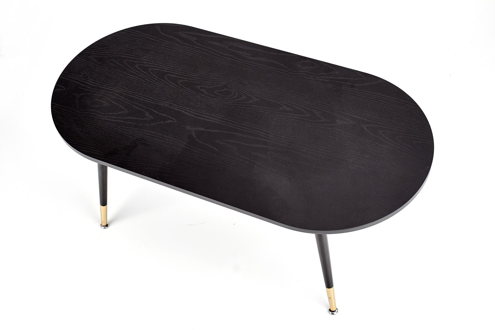 Ovale Salontafel Zwart Gelakt MDF met Lade - 40% Korting!
