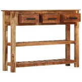 vidaXL Dressoir met 3 lades 110x30x80 cm massief hout
