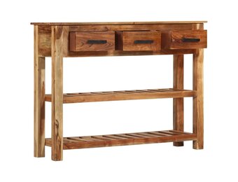 vidaXL Dressoir met 3 lades 110x30x80 cm massief hout