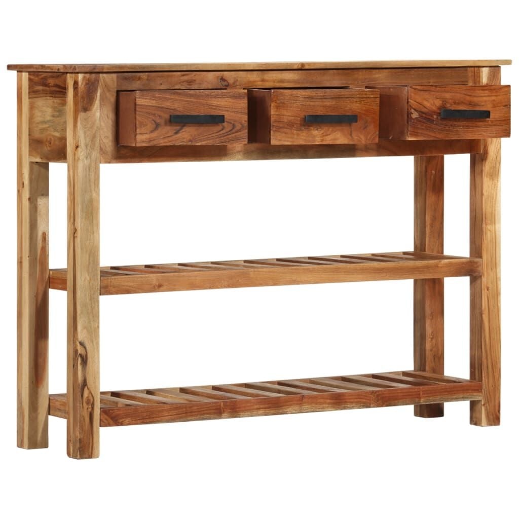 vidaXL Dressoir met 3 lades 110x30x80 cm massief hout