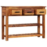 vidaXL Dressoir met 3 lades 110x30x80 cm massief hout