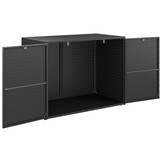 vidaXL Tuinkast 100x55,5x80 cm poly rattan zwart