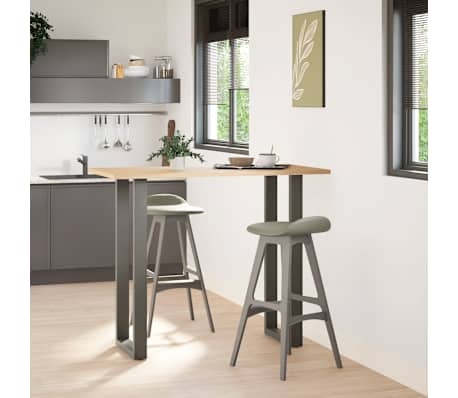 vidaXL Salontafelpoten 2 st U-vormig 50x(110-111) cm staal antraciet