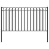 vidaXL Spike Hek Zwart 200 x 150 cm Gepoedercoat staal