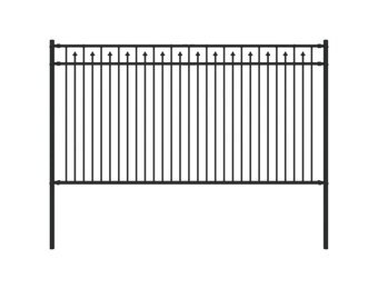 vidaXL Spike Hek Zwart 200 x 150 cm Gepoedercoat staal