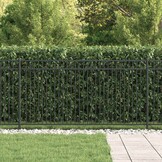 vidaXL Spike Hek Zwart 200 x 150 cm Gepoedercoat staal