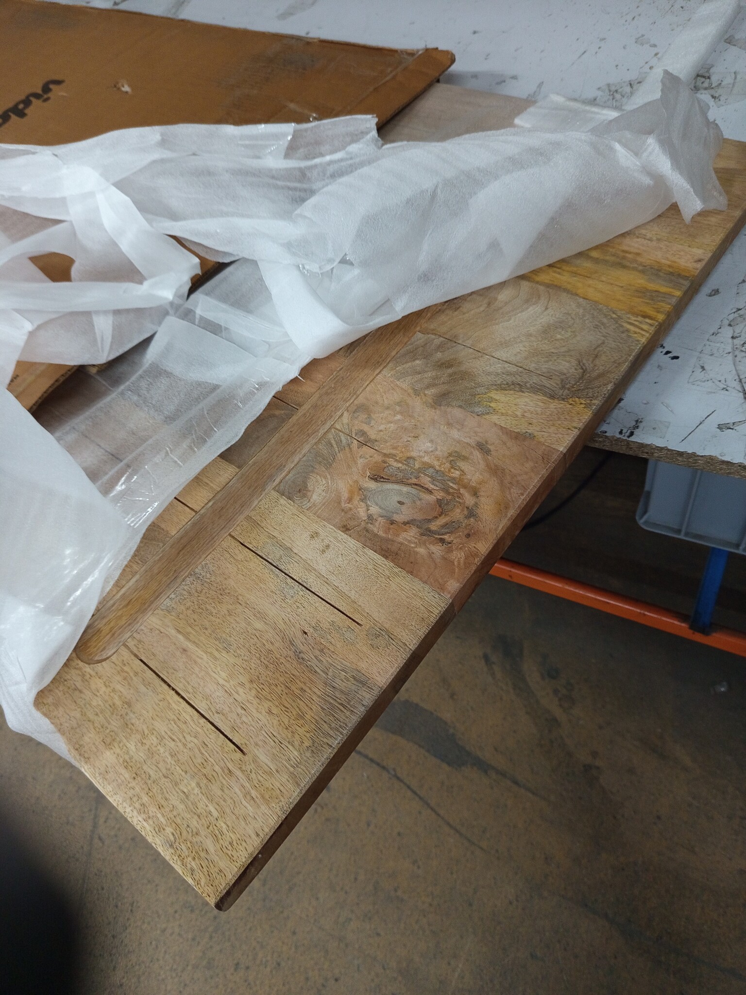 vidaXL Tafelblad met natuurlijke rand 110x80x2,5 cm massief mangohout