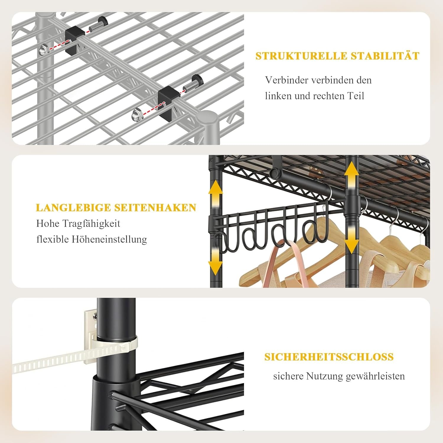 Stevig Kledingrek Zware Belasting 145x40x193cm - Nu 29% Korting!