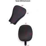 Motorradstoelen, motorrijder voorste solostoel & achterpassagierskussen Passend voor Sportster XL 48 72 1200X 1200V Iron 883 XL883 Achtundvierzig Zweiundsiebzig 1200, Zwart.
