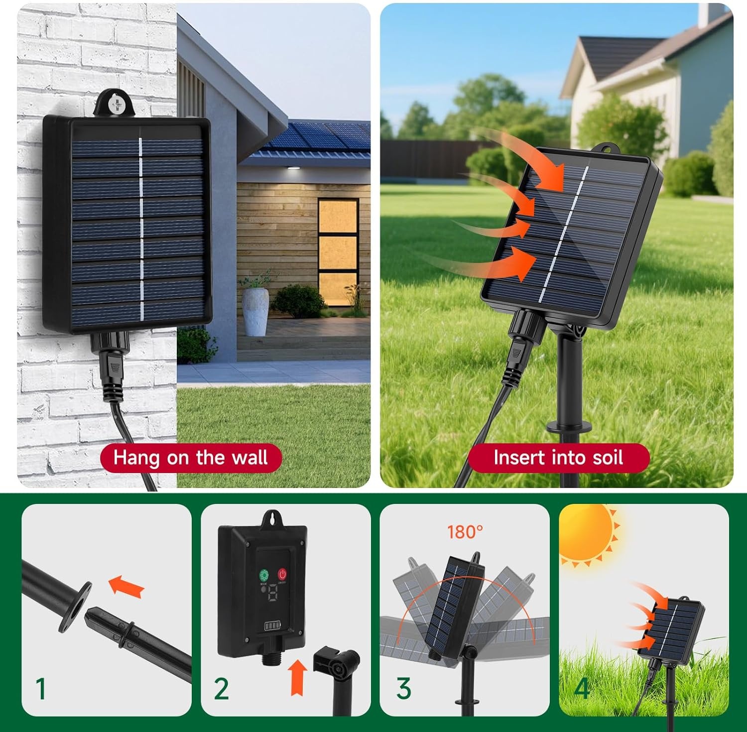 Solar Lichtgordijn 100 LED Warm Wit - 32% Korting