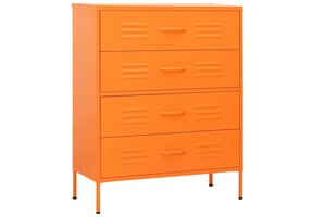 VidaXL Ladekast Staal Oranje 80x35x101,5 cm - 41% Korting