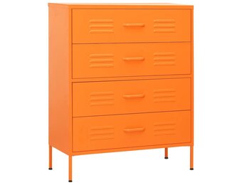 vidaXL Ladekast 80x35x101,5 cm staal oranje