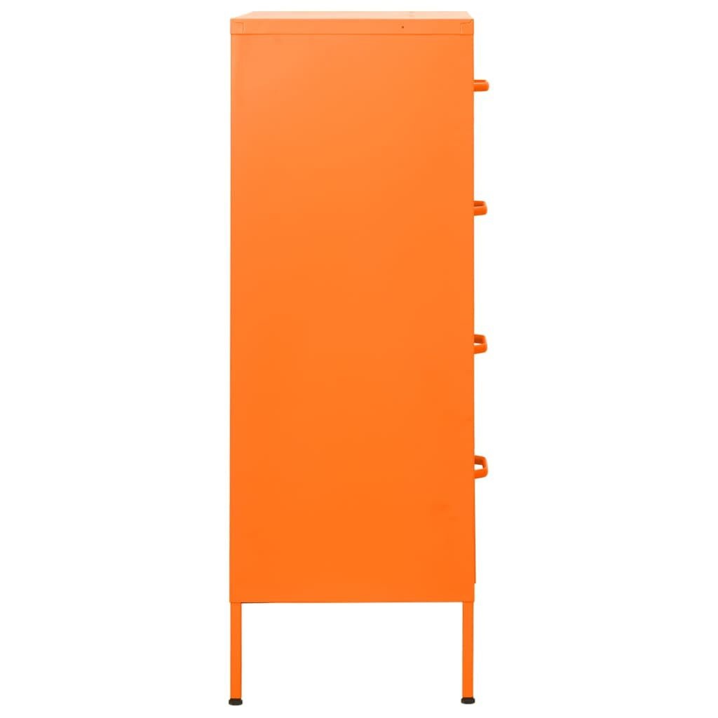 vidaXL Ladekast 80x35x101,5 cm staal oranje