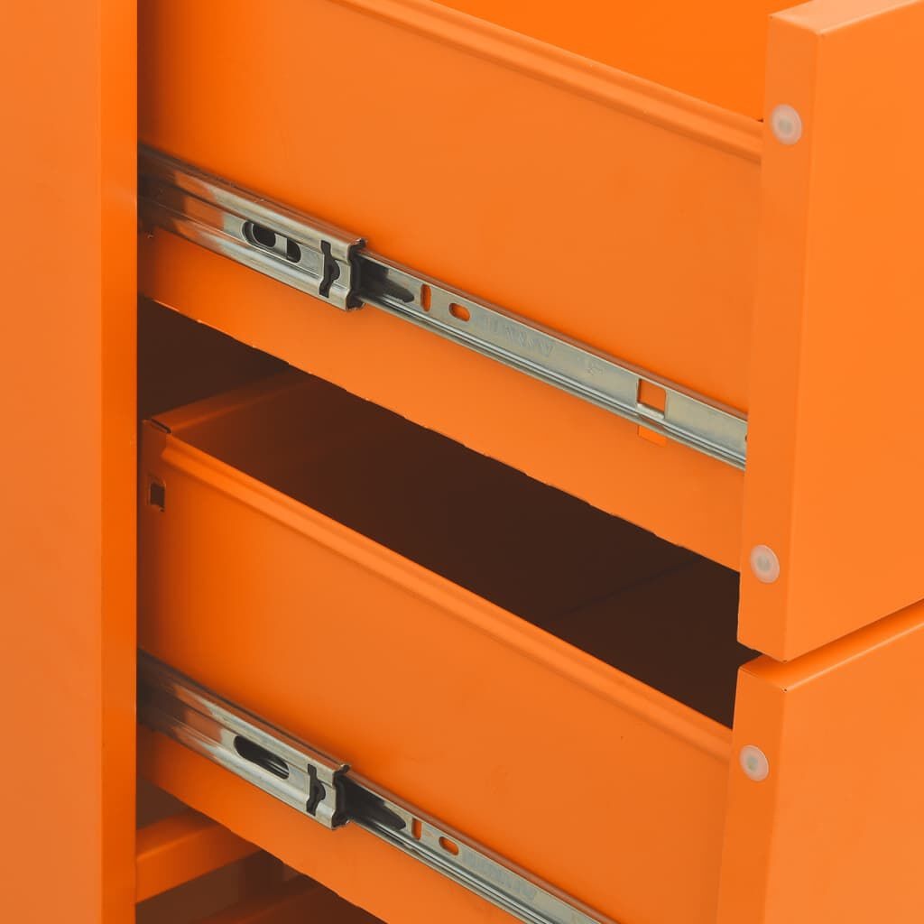 vidaXL Ladekast 80x35x101,5 cm staal oranje
