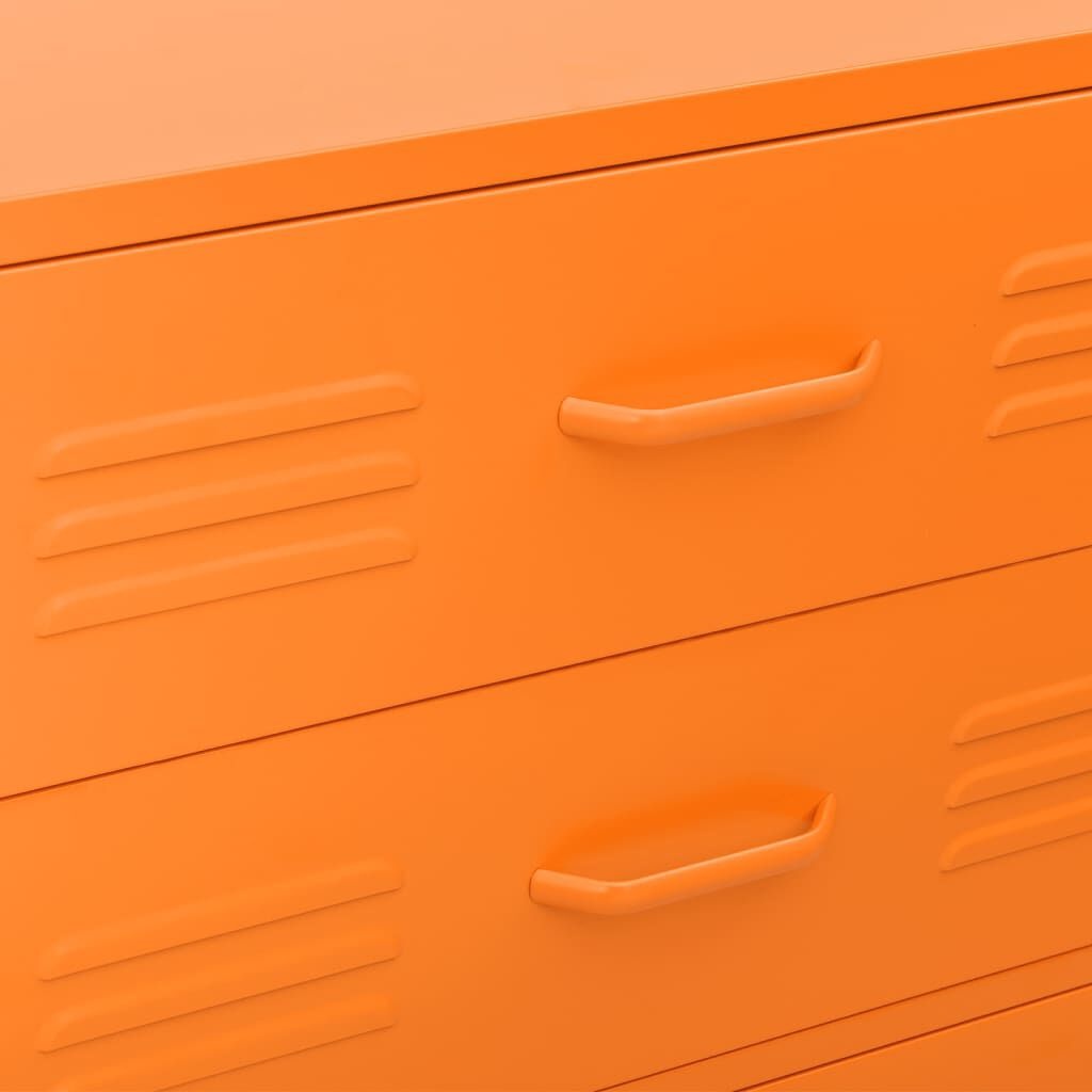 vidaXL Ladekast 80x35x101,5 cm staal oranje