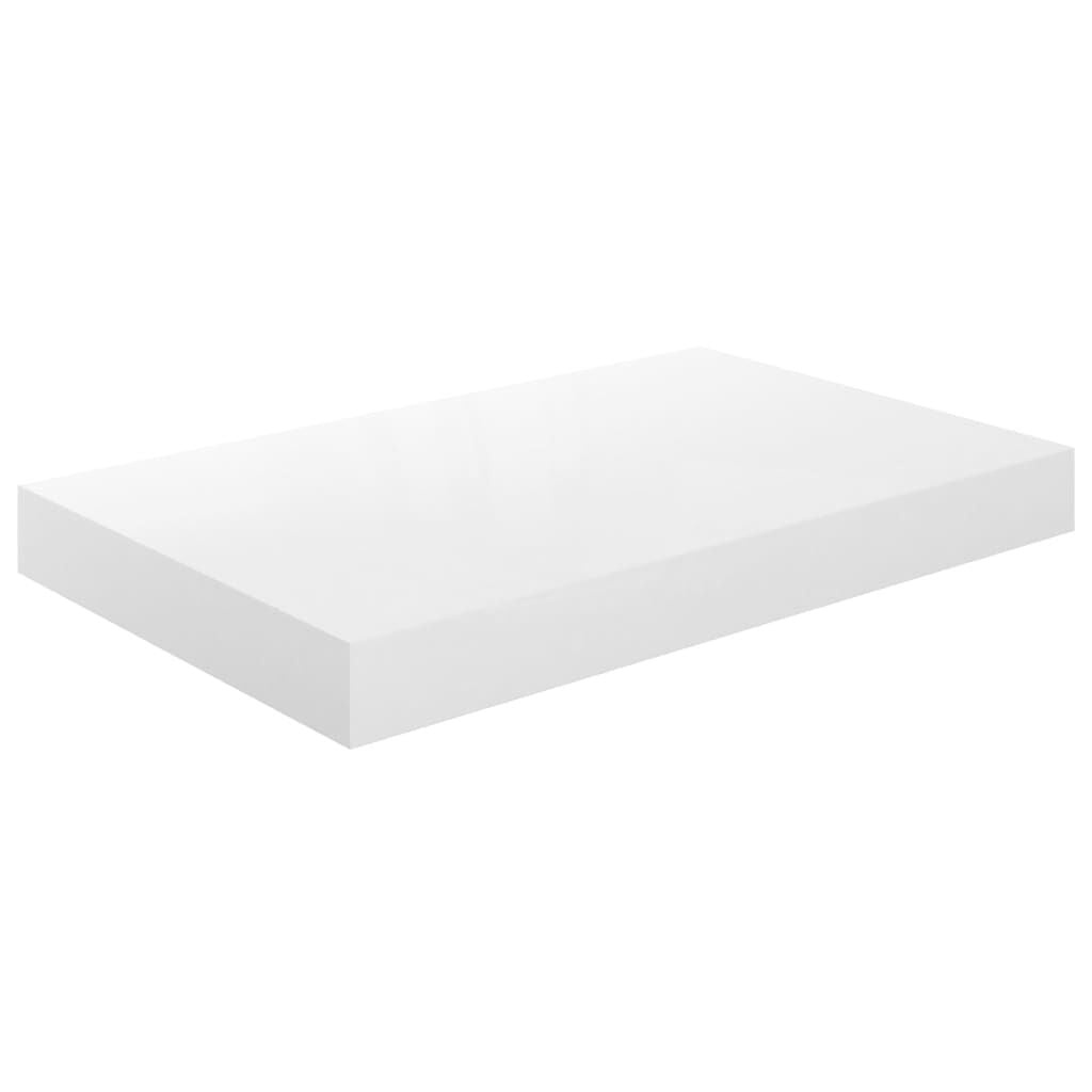 vidaXL Wandschappen zwevend 4 st 40x23x3,8 cm MDF hoogglans wit