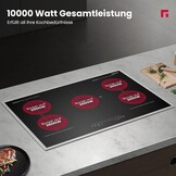 GASLAND IH905BFB 90 cm Inductiekookplaat met 5 zones en RVS frame, FlexInductie
